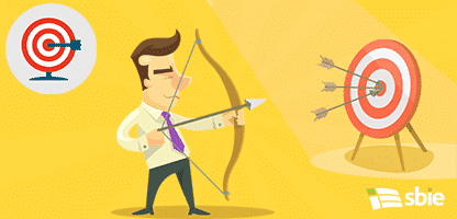 Empresário com arco e flecha. Ilustração em vetor plana– ilustração de bancos de imagens